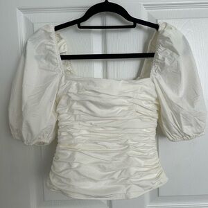 Reformation Ruched Barry Blouse